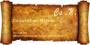 Csintalan Minna névjegykártya